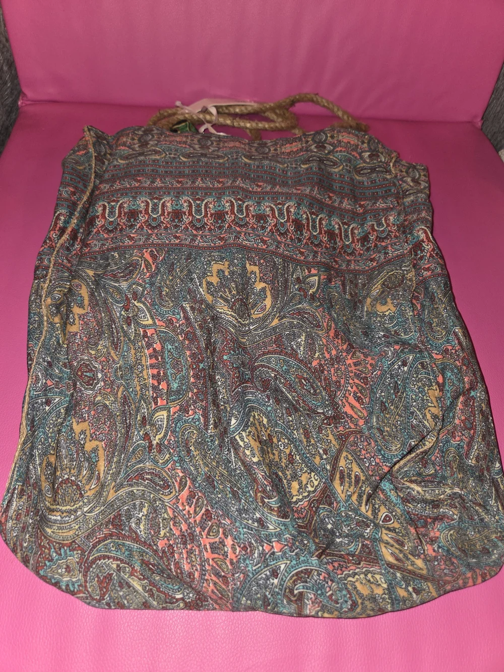 Karma Highway Paisley Print Drawstring Tote Bag - Multicolor